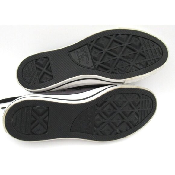 CONVERSE All Star Metallic Gray Leather Chuck Taylor Sneakers 544924C Shoes Sz 9 - Picture 7 of 7